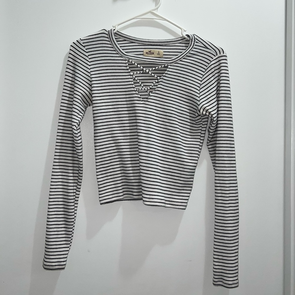 HOLLISTER Long Sleeve Striped Shirt Size Small